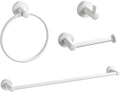 BGL Bathroom Accessories Set 4-Pieces White Zinc Alloy Wall Mounted Towel Racks by BGL