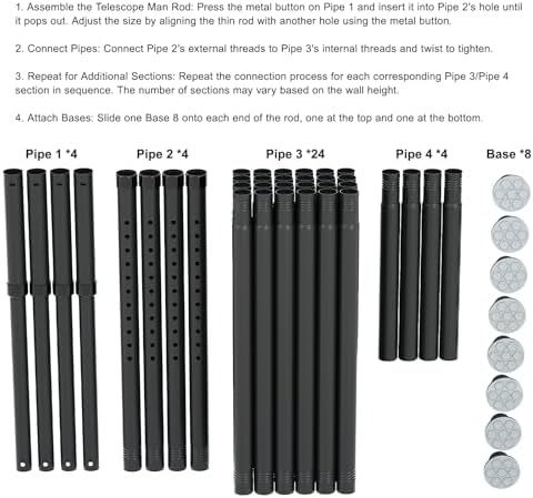 10-Foot Dust Barrier Poles Kit - Image 4