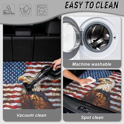 Stained Glass Eagle All Purpose Trunk Mat Universal Waterproof Cargo Liner - Image 5