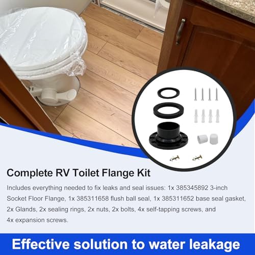 RV Toilet Seal and 3" Socket Floor Flange Kit - Image 6