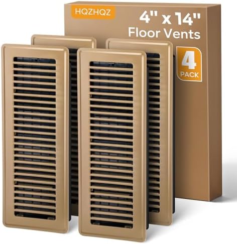 4x14 Floor Register, Floor Vent Covers, Heavy Duty Steel Walkable Floor Vent by HQZHQZ