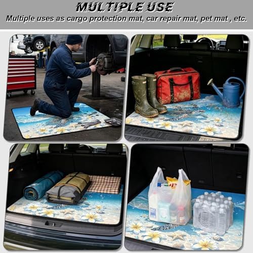 Cute Turtle Flower Trunk Mat for Beach Gear 29"x39" - Image 3