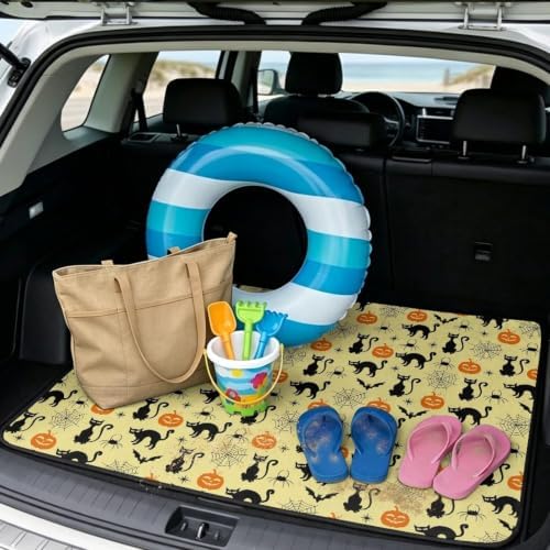 Beige Cat Pumpkin Trunk Mat 29"x39" - Image 2