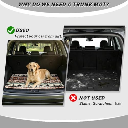 ELEQIN Car Cargo Liner Non Slip Backing Cargo Mat Rear Trunk Liner Western - Image 4
