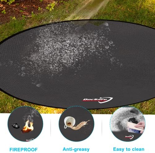 DocSafe 38" Round Fire Pit Mat for Solo Stove Accessories, 4-Layer Fireproof - Image 4