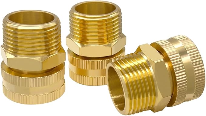 Hooshing 3PCS Garden Hose Adapter 3/4" NPT Male to 3/4" GHT Female Thread | by Hooshing