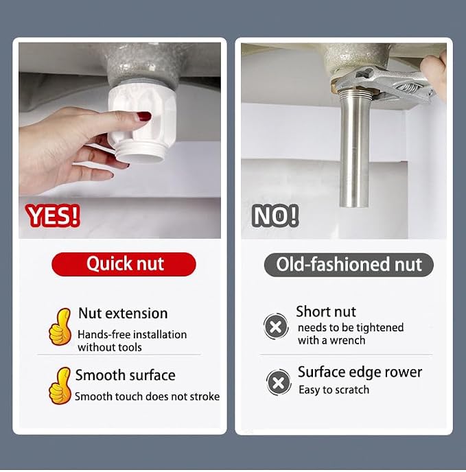 Bathroom Sink Drain Kit with Flexible Expandable P-Trap Pipe Anti-Odor Bathroom - Image 5