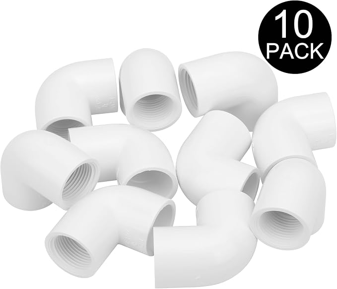 10Pack 3/4" Slip x Female Thread 90 Degree Elbow PVC Pipe Fittings Connector - Image 4