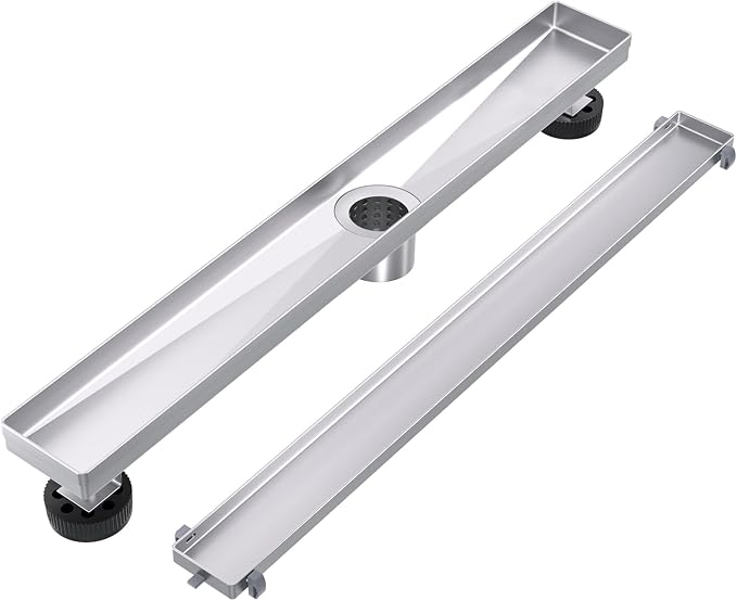 EXF Linear Shower Drain 18 Inch Brushed Nickel by EXF