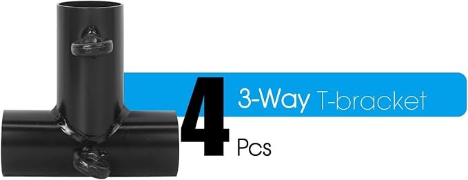 Aoneky 2'' Small T Shaped Corner Slider Canopy Fitting Couplers Kit, Fits 1.5" - Image 7