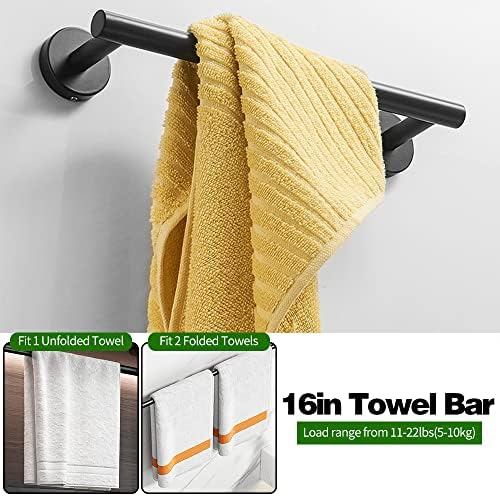 10pcs Matte Black Bathroom Hardware Set - Image 2