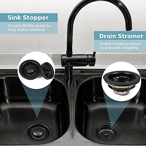 Zonon 5 Pcs 3-1/2 Inch Kitchen Sink Drain Strainer Assembly - Image 3