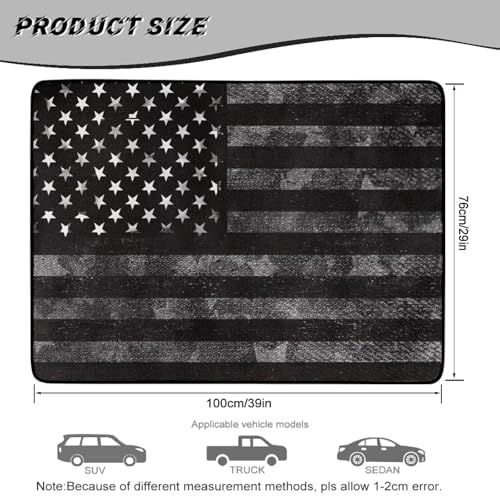 Black Flag Car Trunk Mat Universal Fit 29"x39" - Image 7