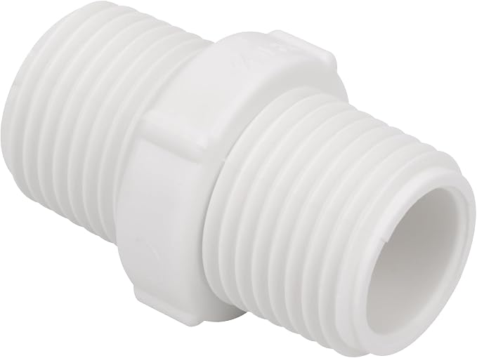20Pack 1/2 Inch PVC Nipple Coupling Adapter Connector 1/2" PVC NPT Thread Pipe - Image 4