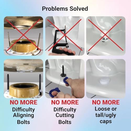 One-N-Done Premium 3.75" Toilet Bolts: Toilet Flange Repair Kit, Locking Bolt - Image 4