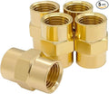 Hooshing 5PCS Brass Coupling Pipe Fitting, 1/4" x 1/4" NPT Female Coupler by Hooshing