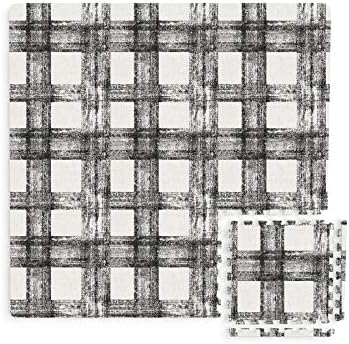 FloorPops FPF3751 Sawyer Plaid Interlocking Floor Tiles by FloorPops