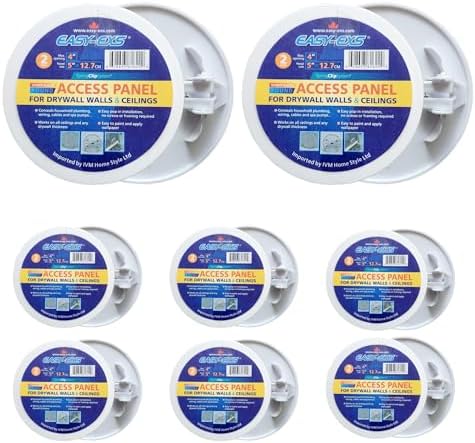 EASY-EXS Access Panel Round 5" Spring-Clip Plastic White by EASY-EXS