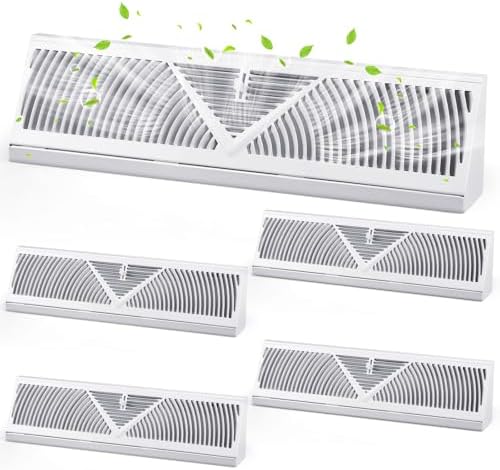 Yaocom 4 Pcs Baseboard Register Vent 24 Inch Duct Opening Size Baseboard Vent by Yaocom