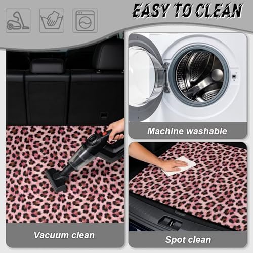Pink Leopard Universal Car Trunk Mat, Waterproof Cargo Liner - Image 5