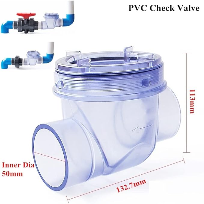 Plumbing Fittings Ball Valve 1pcs 50mm PVC Check Valve Kitchen Sewer - Image 2