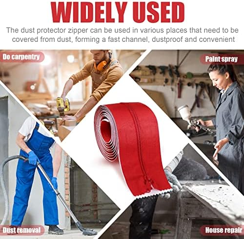 Tigeen 8 Roll Heavy Duty Zipper Door Dust Barriers 7 ft x 5 Inch - Image 6