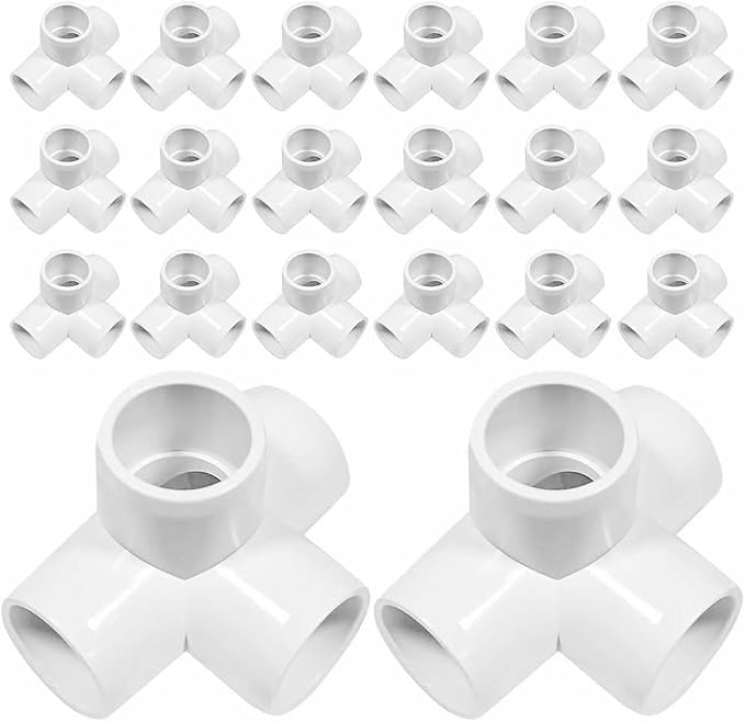 DSY 1/2" 4 Way Elbow PVC Pipe Fitting Adapter 4 Way SCH40 Connector - Image 9