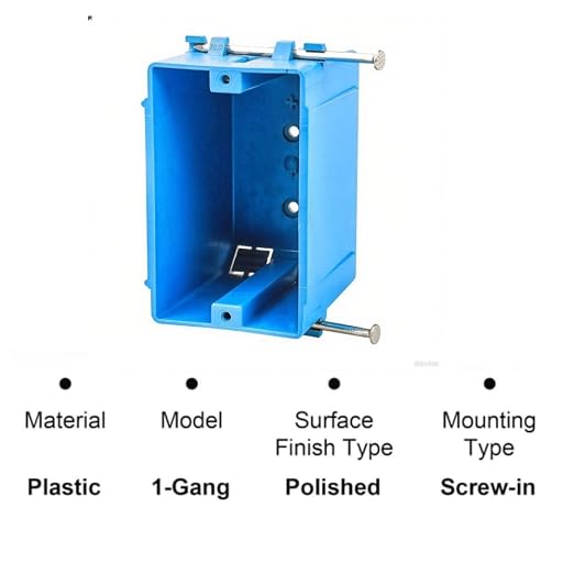 5-Pack-1-Gang PVC Electrical Outlet Box, 18 cu in Blue Switch Box - Image 3