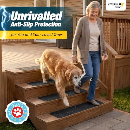 Outdoor Stair Treads Non-Slip 30" x 8" 8-Pack Waterproof 80-Grit Grip Tape - Image 6