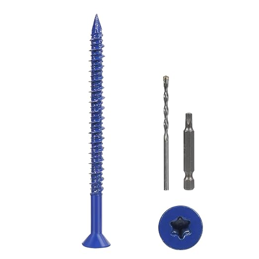 CHENGFIX Concrete Screws Kit, 5 Sizes, Flat Head, Torx Drive, by Unknown