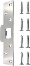 7-Inch Extended Door Strike Plate, Heavy Duty Stainless Steel, by Dewuyanse