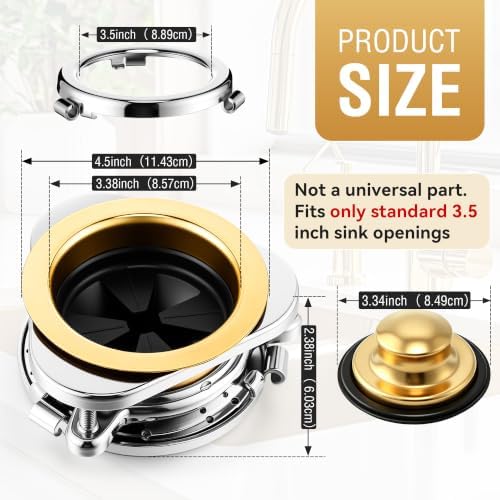 Garbage Disposal Flange Kit, Fit 3 1/2" Sink Drain Hole - Image 2