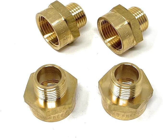 Cascada Lead-Free Brass Adapter, G Thread British BSPP Male to NPT Female |) by CascadaShowers
