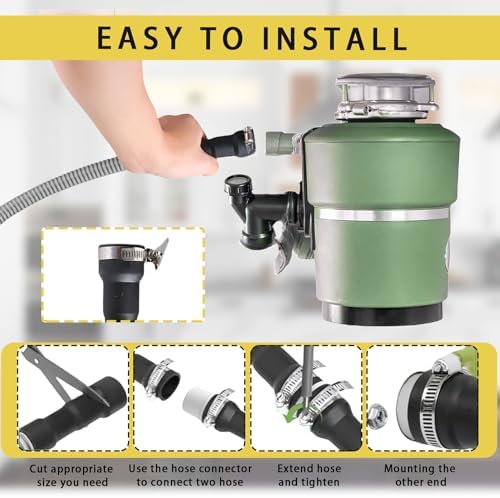 Universal Dishwasher Drain Hose, 10 Ft Dishwasher Discharge Hose Extension - Image 6