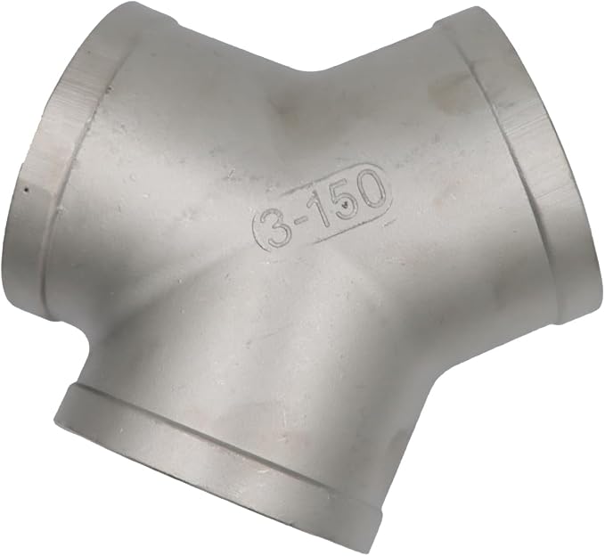 Stainless Steel 304 Tee NPT Female Y Shaped 3 Way Cast Pipe Fitting by Unknown