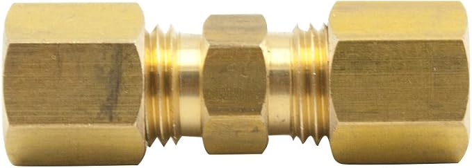 Brass Compression Tube Fitting, 3/8" OD x 3/8" OD - Image 3