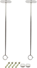 2 Pack Ceiling Mount Bracket, Stainless Steel Wardrobe Pipe Bracket Rod Holder by MetalTools