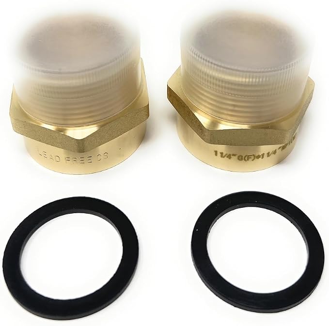Cascada Lead-Free 1 1/4" G Thread Female to NPT Male Adapter | Brass Pipe by CascadaShowers