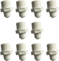 Malida Push to Connect 3/8 Male Connector 1/4 Ro Tube Fitting, 10 Pack | Food by MALIDA