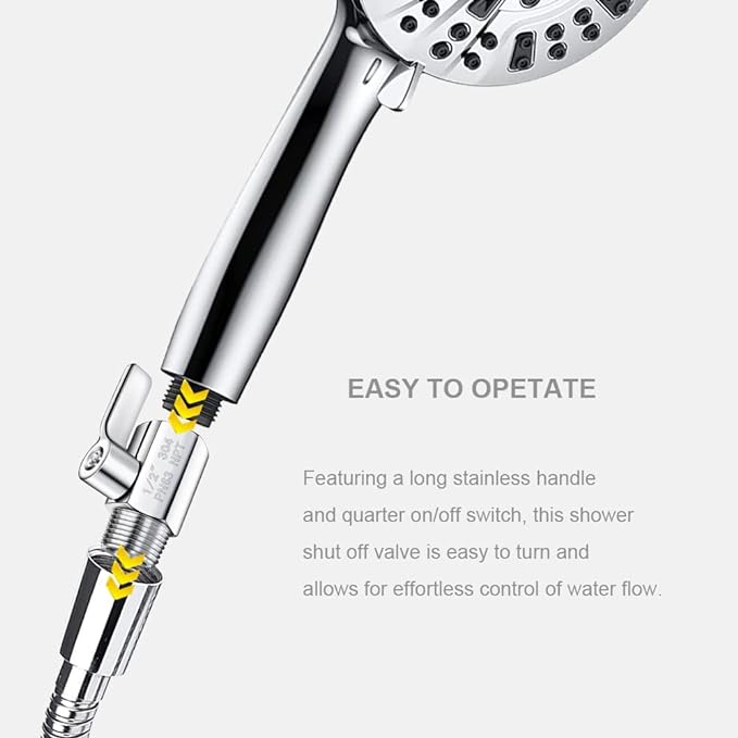 Shower Head Shut Off Valve 304 Stainless Steel Mini Ball Valve NPT Thread Water - Image 3