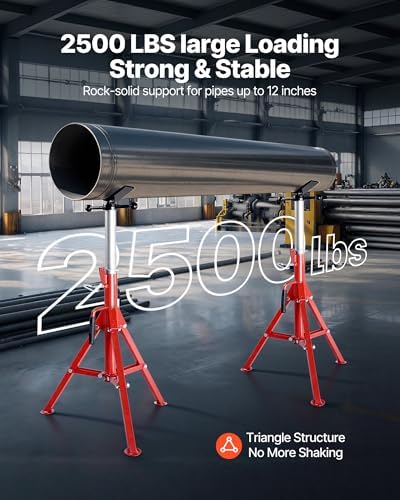 VEVOR Heavy-Duty V-Head Pipe Stand - Image 2