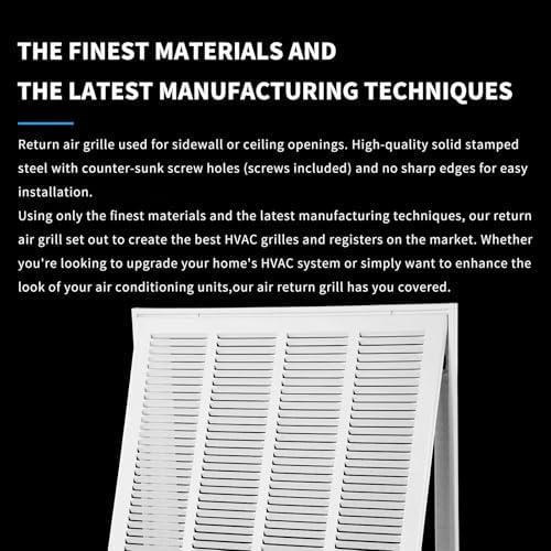 24x14 Return Air Grille, Steel Air Return Vent Cover - Image 3