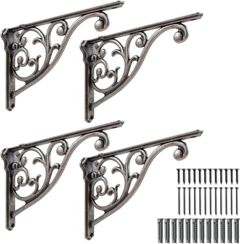 Khtumeware Ornate Decorative Shelf Brackets, 5x3.5 inch Small wall Mounted by khtumeware