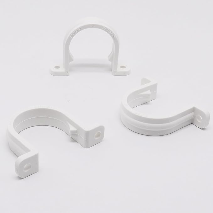1 Inch PVC Pipe Strap, 2-Holes Conduit Pipe Clamps Plastic Pipe Supports - Image 7