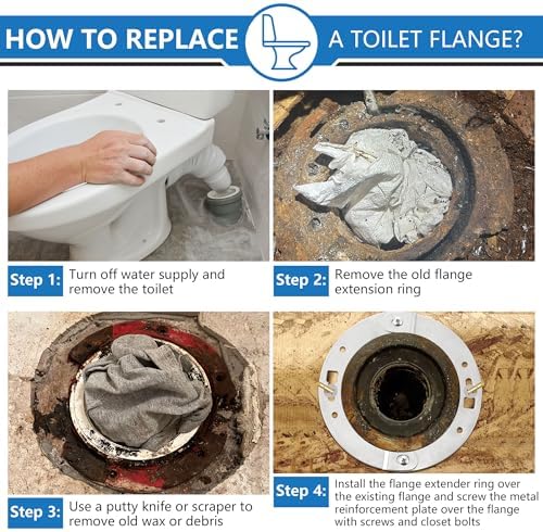 2 Piece Toilet Flange Repair Kit, Toilet Flange Repair Ring - Image 3