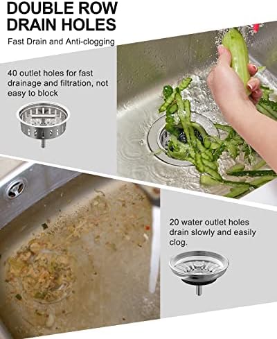 BOTEMY B9171 Kitchen Sink Drain 3 1/2 Inch Kitchen Sink Drain Strainer Assmebly - Image 6