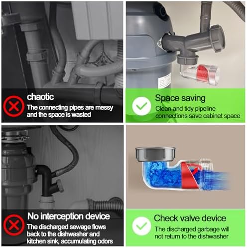 Garbage Disposal Drain Elbow Replacement Kit Includes 1.5" Trap, Universal - Image 5