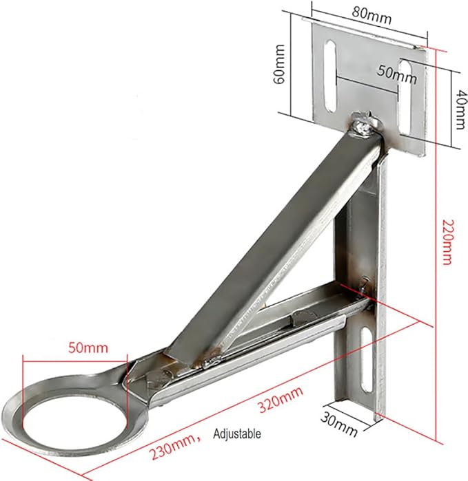 Wall Mount Sink Support Repair System Kit Bracket Kitchen Sink Holder(Steel - Image 2