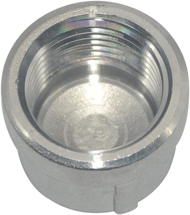 1/2" 0.5" Cap, NPT Female Threaded Cast Pipe Fitting, Stainless Steel 304 - Image 2