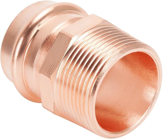 Copper Press Fittings 1/2 inch Male Adapter x 1/2 inch Press 10 Pack - Image 2